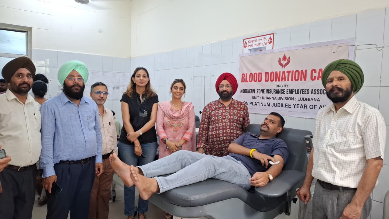 Blood donation camp in civil hospital khanna